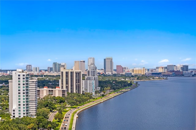 view of city featuring a water view