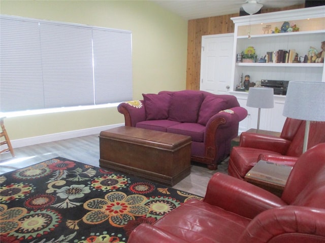 living room featuring wood-type flooring