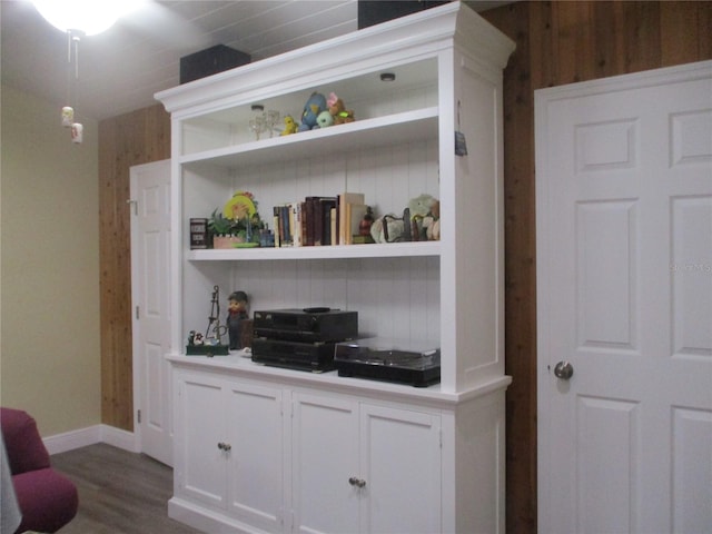 interior space with hardwood / wood-style flooring