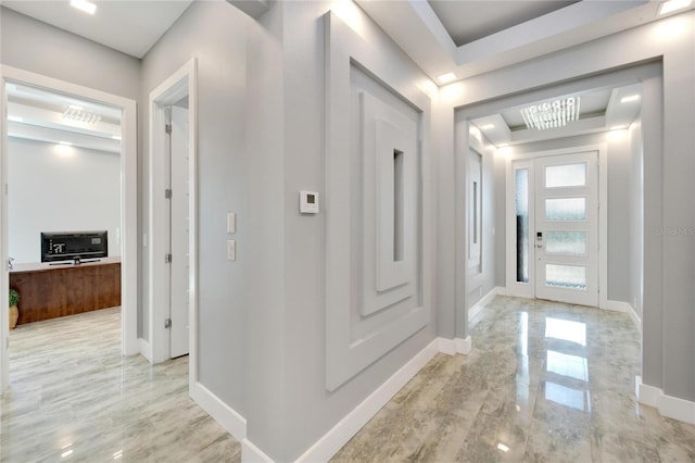 foyer with baseboards