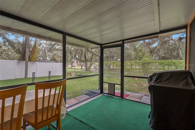 view of sunroom