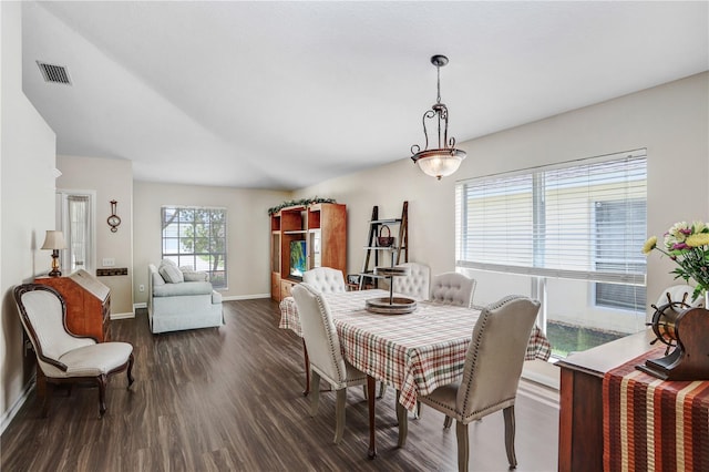 dining room featuring dark hardwood / wood-style floors