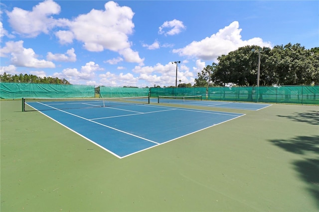 view of tennis court