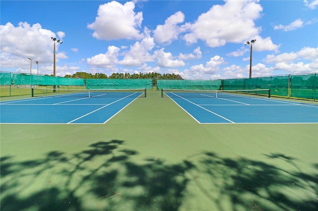 view of tennis court