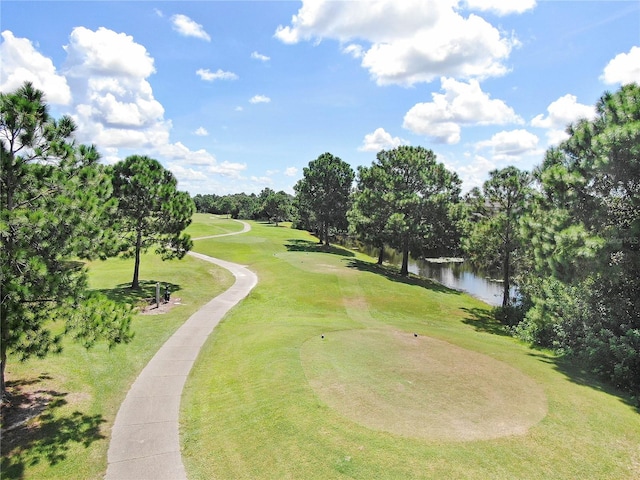 view of community featuring a water view