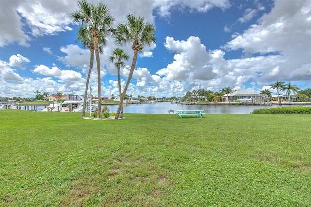 exterior space featuring a water view