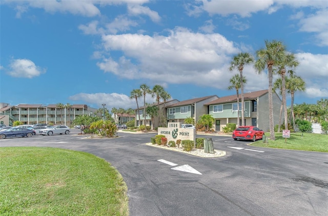 view of road with a residential view