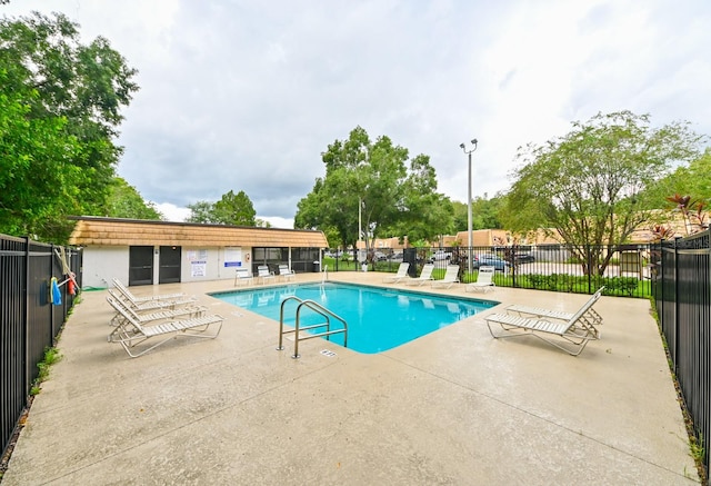 view of pool with a patio