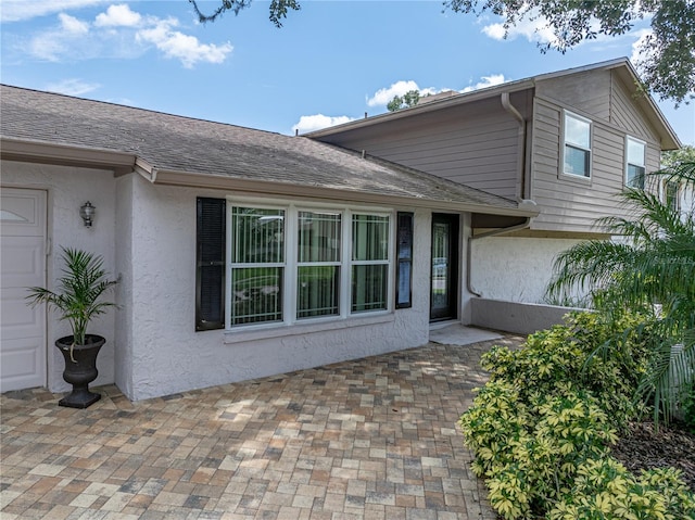 view of front of property with a patio area