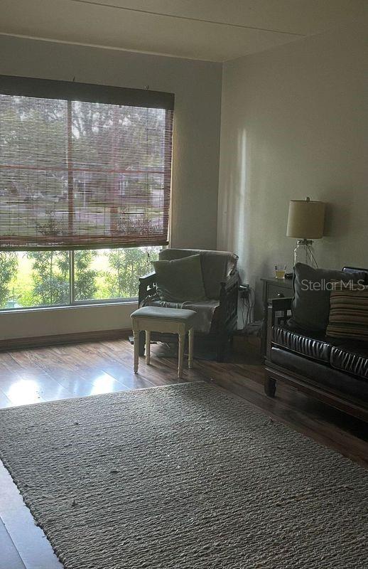 living room with wood-type flooring