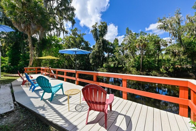 view of wooden deck