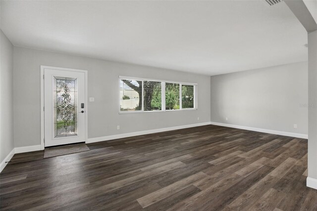 interior space featuring dark hardwood / wood-style floors