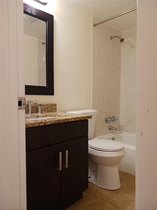 4606 W Gray St Unit 110, Tampa, FL 33609 - full bathroom with vanity, shower / tub combination, toilet, and tile patterned floors