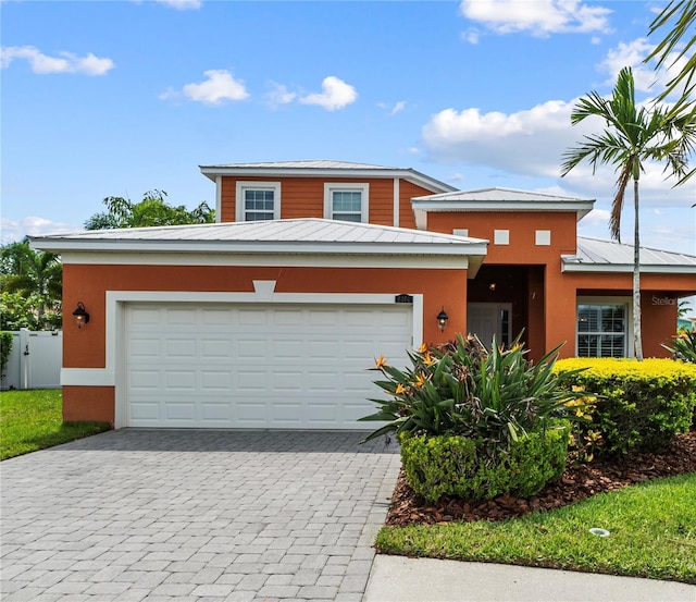 view of front facade with a garage