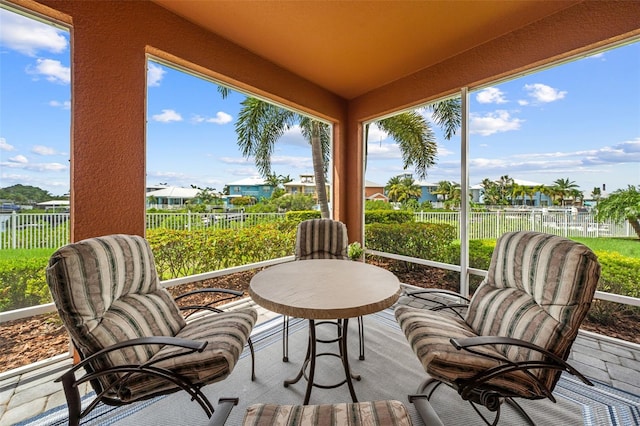 view of sunroom / solarium