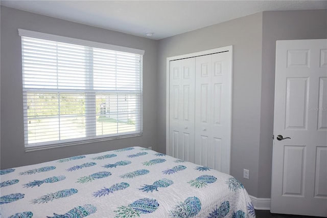 bedroom with a closet