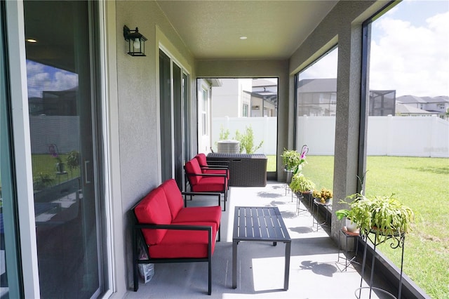 view of sunroom