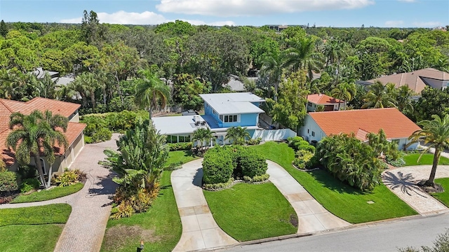 aerial view with a view of trees