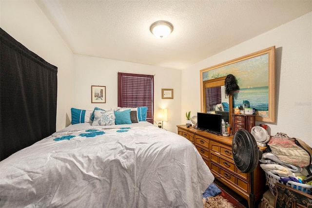 bedroom with a textured ceiling