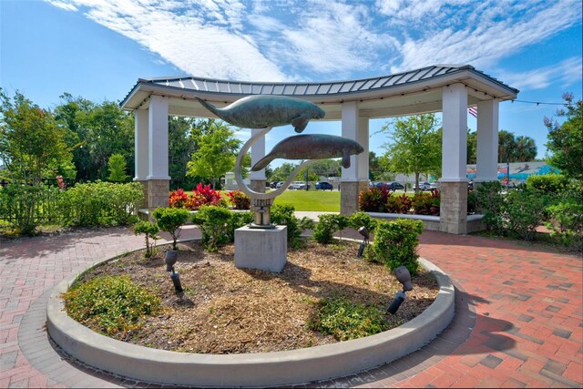 view of community with a gazebo