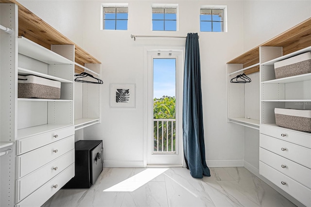 view of walk in closet