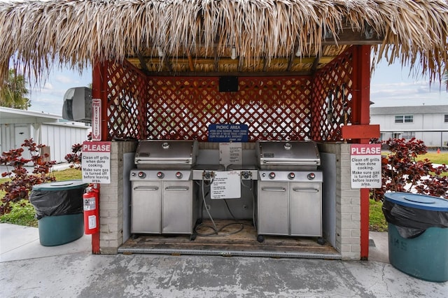 view of patio / terrace with exterior kitchen