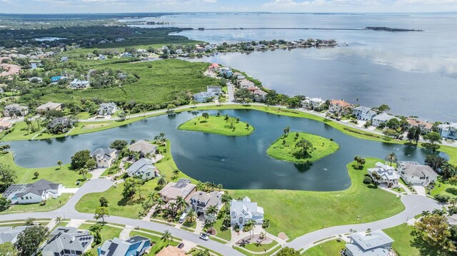 2118 Harbour Watch Dr, Tarpon Springs, FL 34689 - aerial perspective of suburban area featuring a nearby body of water