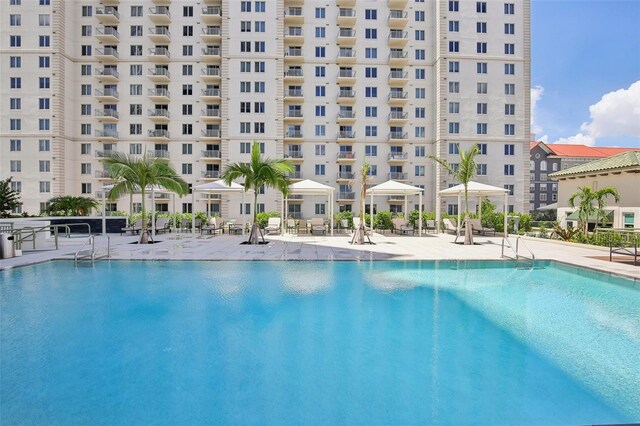 view of pool with a patio