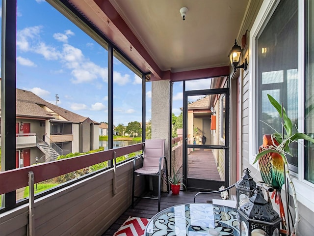 view of sunroom / solarium