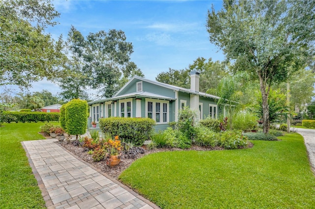 exterior space featuring a front lawn