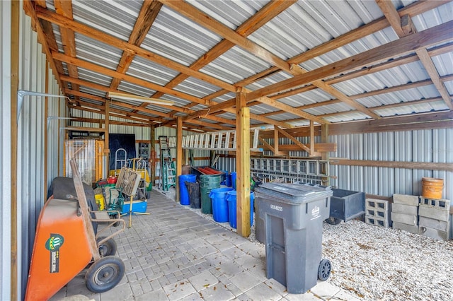 view of storage area