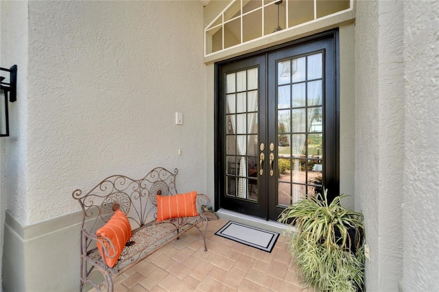 entrance to property with french doors