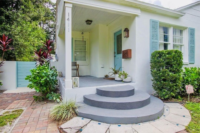 view of doorway to property