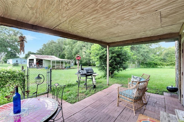 view of patio / terrace featuring area for grilling