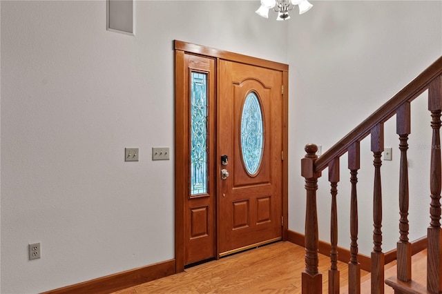 entryway featuring light hardwood / wood-style floors