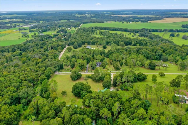 aerial view featuring a rural view