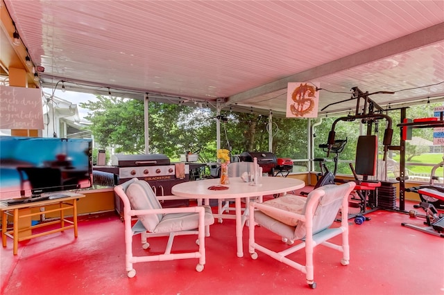 view of patio / terrace with area for grilling