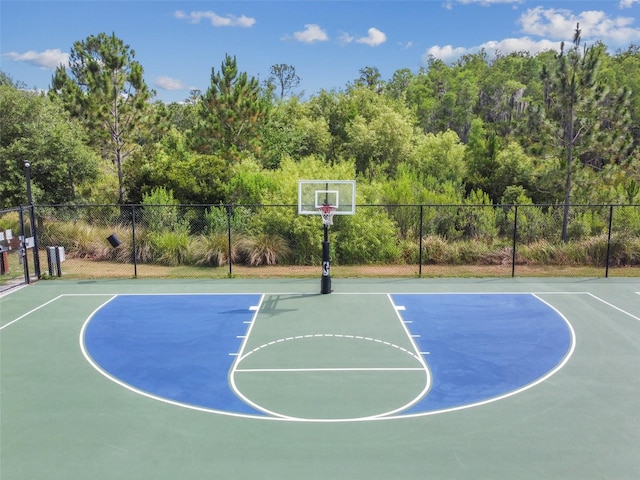 view of basketball court