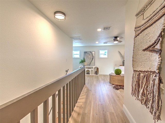 hall featuring light hardwood / wood-style floors