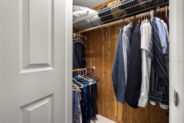 view of walk in closet