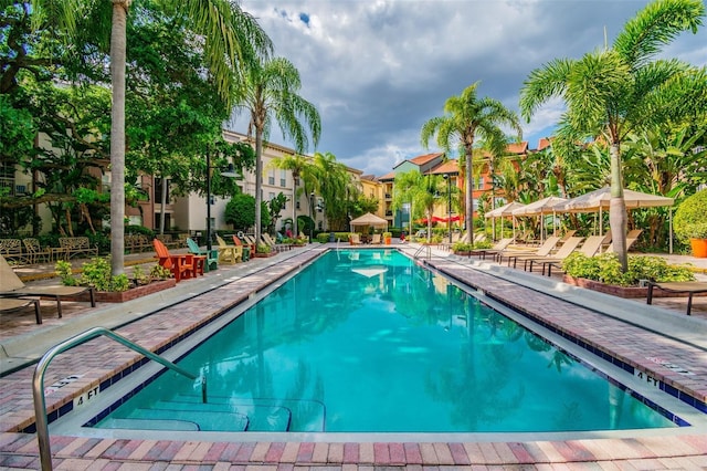 pool featuring a patio