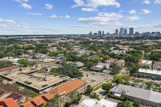 birds eye view of property featuring a view of city