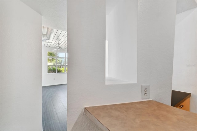 empty room featuring wood finished floors