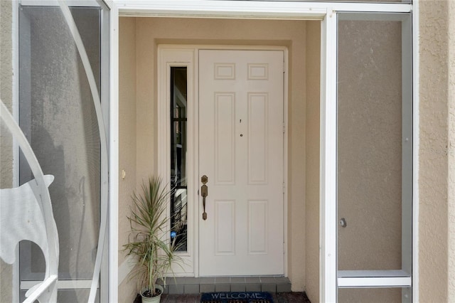 view of doorway to property