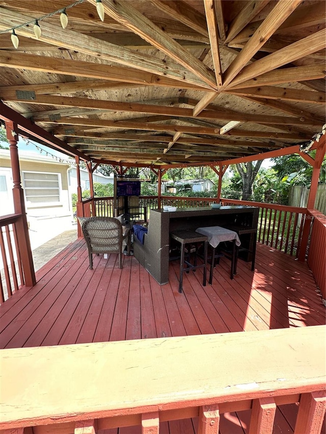 view of wooden deck