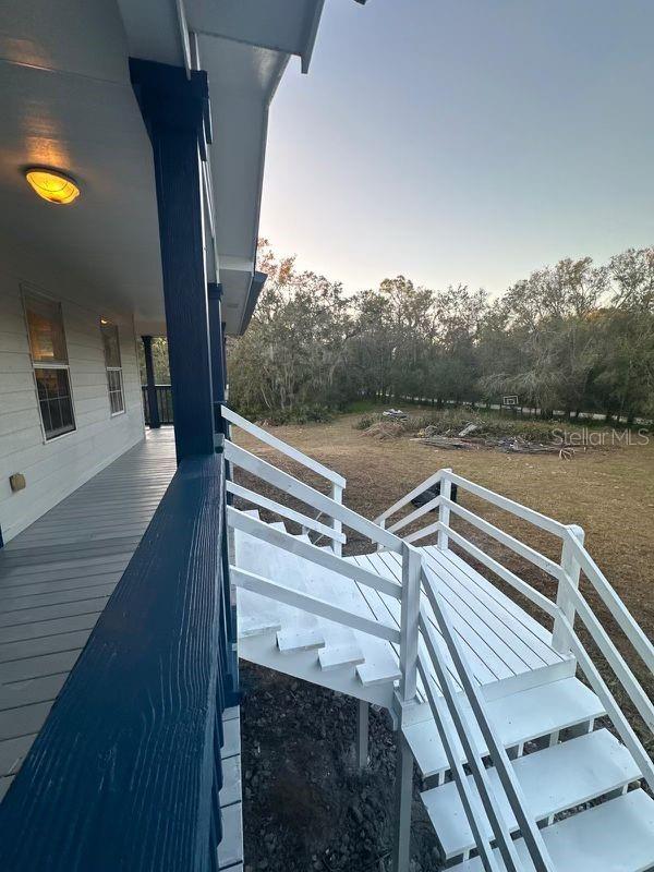 view of deck at dusk