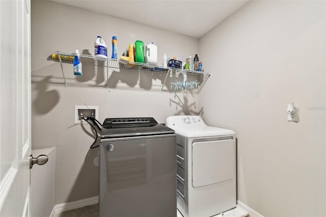 laundry area featuring washer and dryer