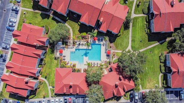 birds eye view of property featuring a residential view