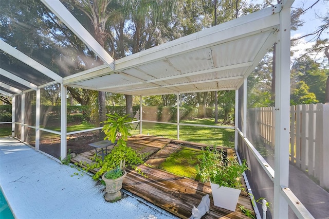 view of sunroom