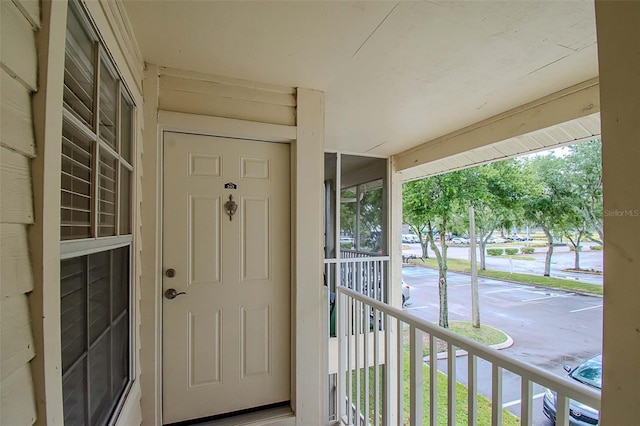 view of doorway to property